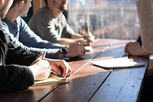 Students at table