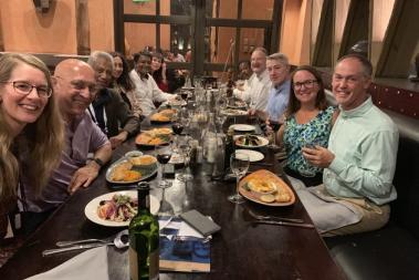 Dr. Gowensmith and colleagues at dinner