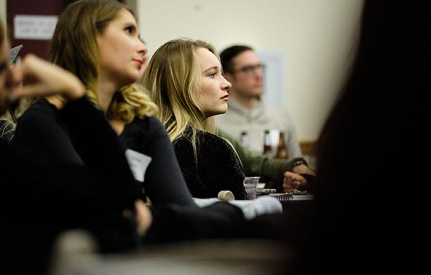 Students at Internship Presentations